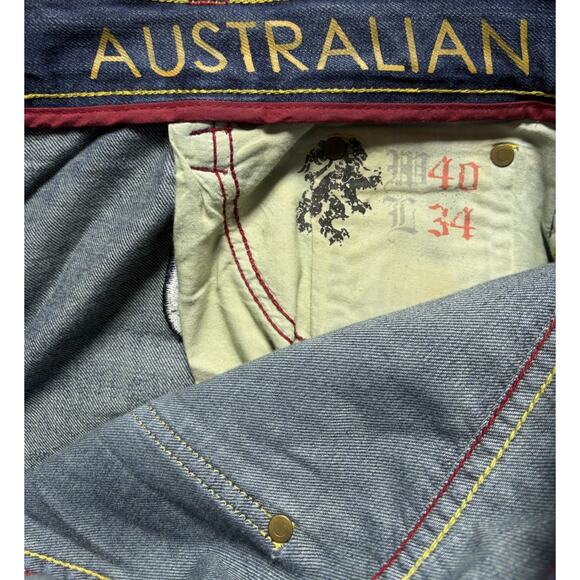 Coogi Mens Jeans 40x34 (33.5) Baggy Guitar Hands Embroidered Hip Hop Spellout‎ - Picture 14 of 16